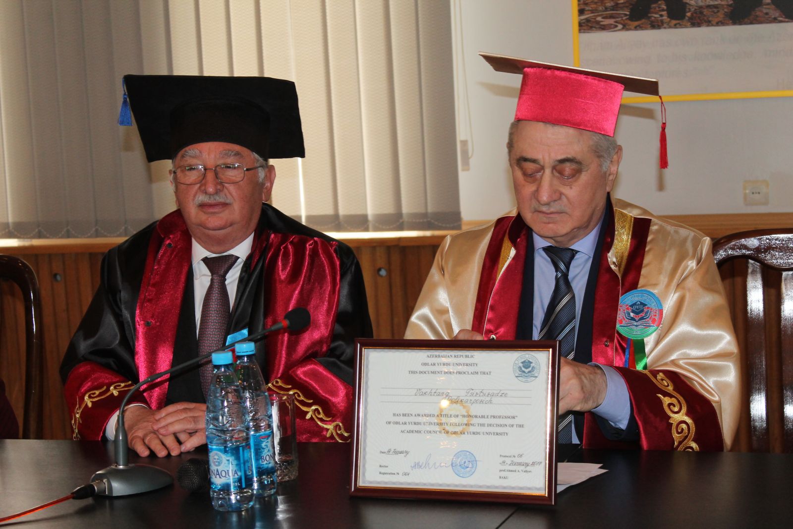 კსუ-ს კანცლერს ბაქოს „ოდლარ იურდუს“ უნივერსიტეტის საპატიო პროფესორის წოდება მიენიჭა