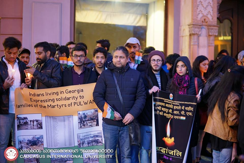 CIU Indian Students Paid Tribute to Soldiers Killed in Terrorist Attach
