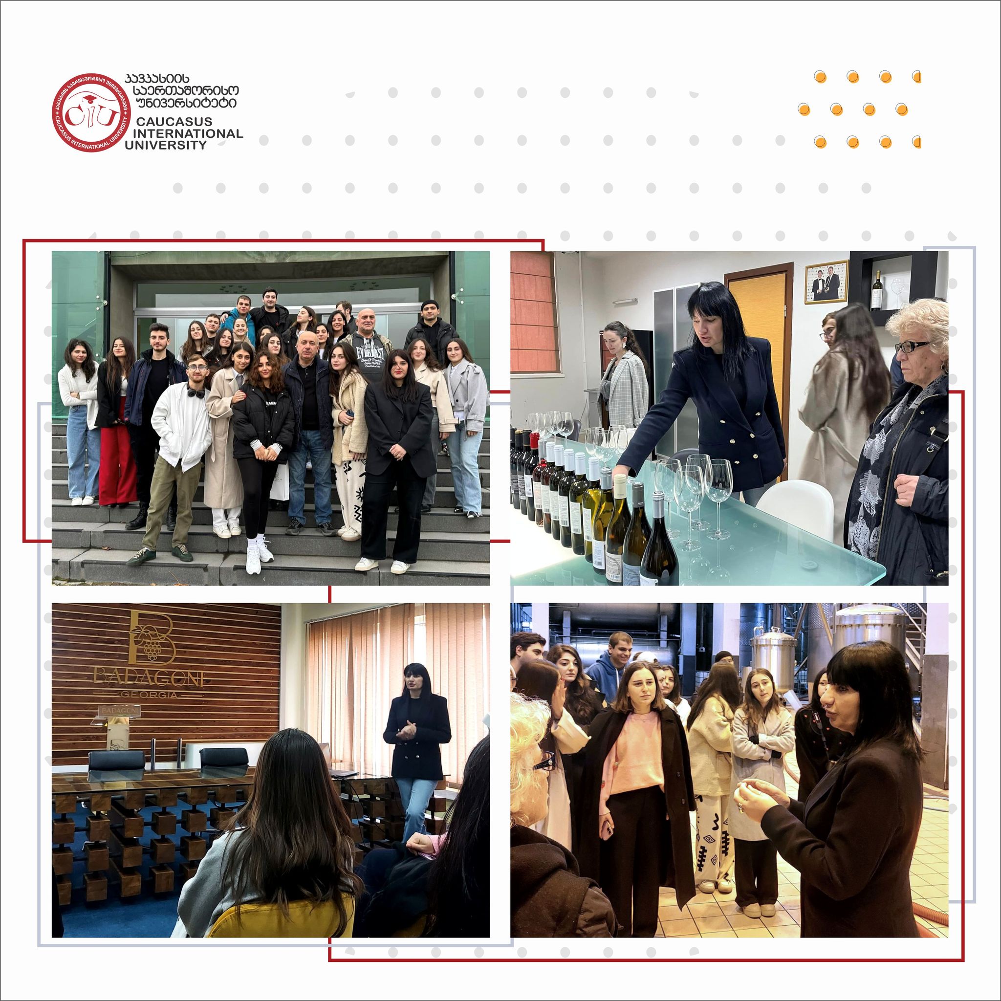 CIU Students Visit “Badagoni” Wine Company