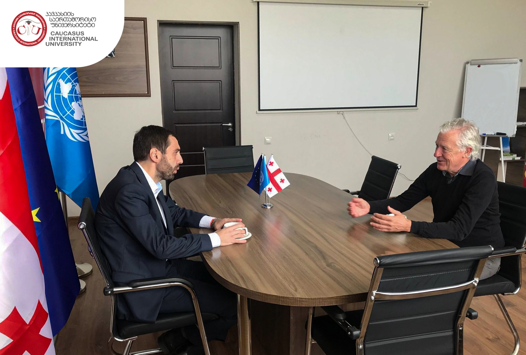 გიორგი აბაშიშვილი პროფესორს, პატრიკ მარტენსს შეხვდა